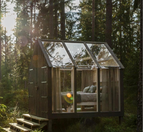 A glashouse in the forest