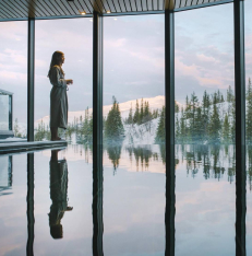 A woman at a spa