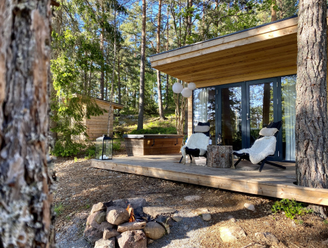 A treehouse in the forest